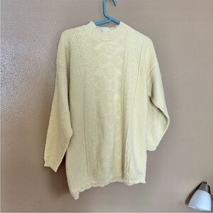 Vintage Basic Editions Butter Yellow Sweater Size M